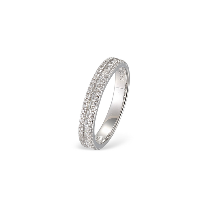 Hérèse Emerald White Ring Set