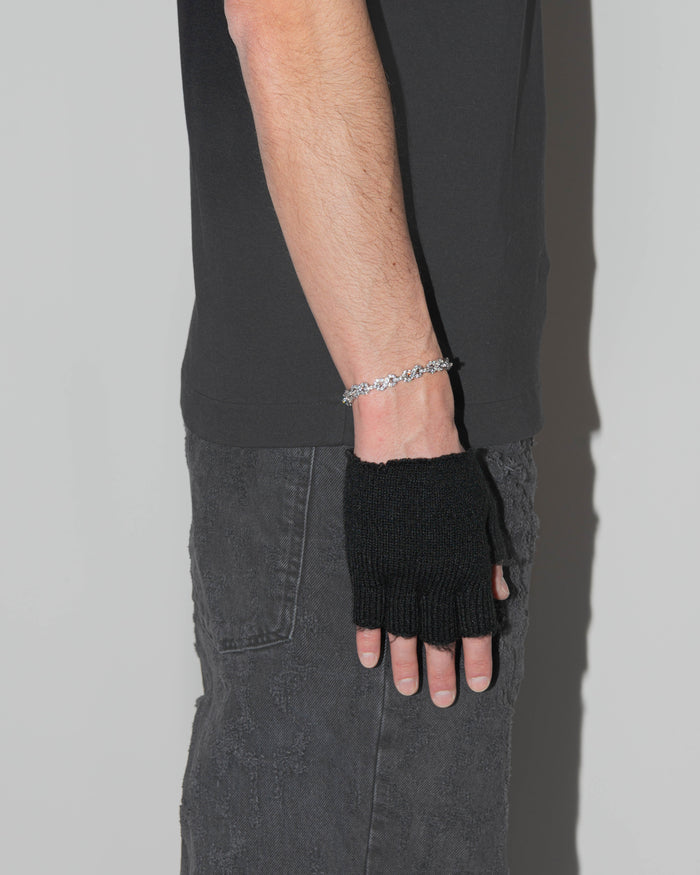 DARKAI Infinity Pavé Bracelet worn by Model with black glove