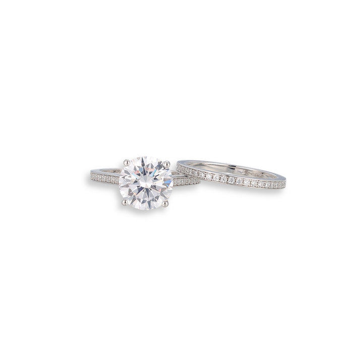 Irina White Round Ring Set