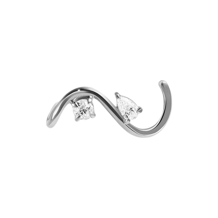 Irmlina 18K Gold Curve S-Shape Earrings