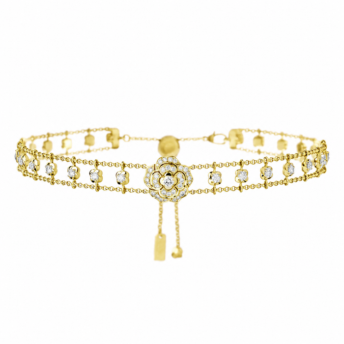 Jasmin White Camellia Floral Chocker Necklace