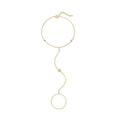 Josina 14K Gold Starburst Marquise Linked Finger Bracelet