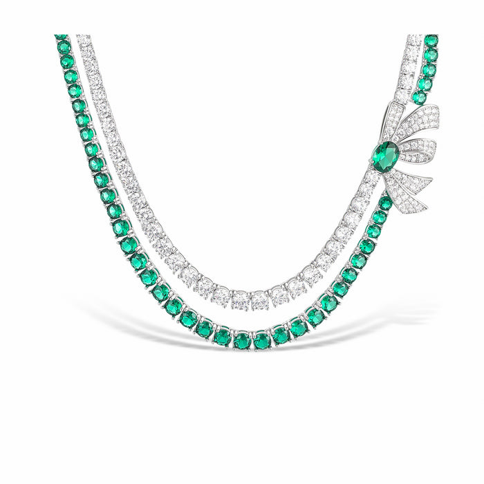 Julia Green Butterfly Layer Necklace
