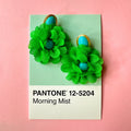 Kelly Green Statement Floral Drops