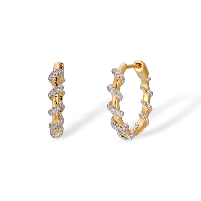Kendra 18K Gold Spiral Earrings