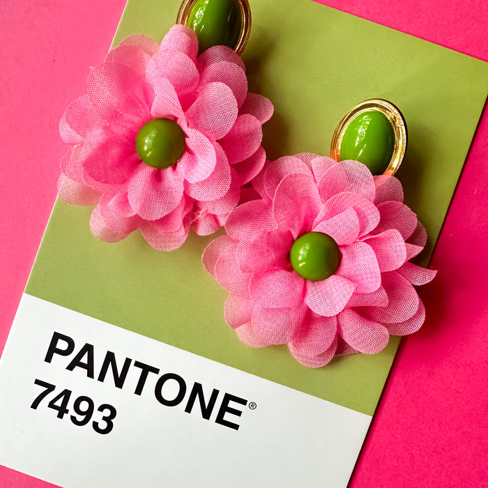 Light Pink Statement Floral Drops