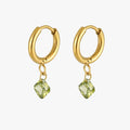 Gold Lime Hoops