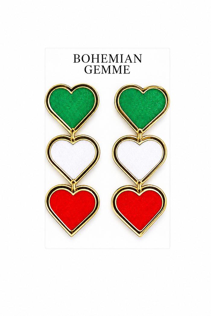 Limited Edition Solid MEX Heart Earrings