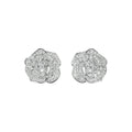 Lisanne White Rose Floral Stud Earrings