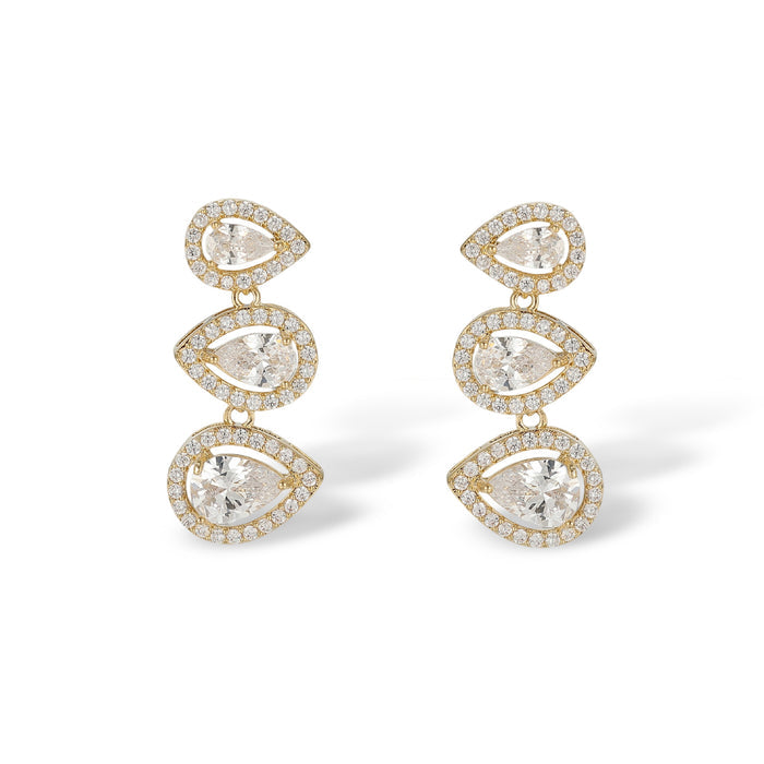 Luitrun 14K Gold Teardrop Drop Earrings