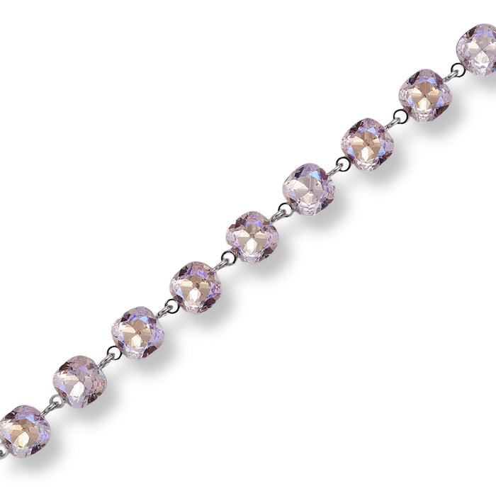Malina Pink Cushion Crystal Bracelet