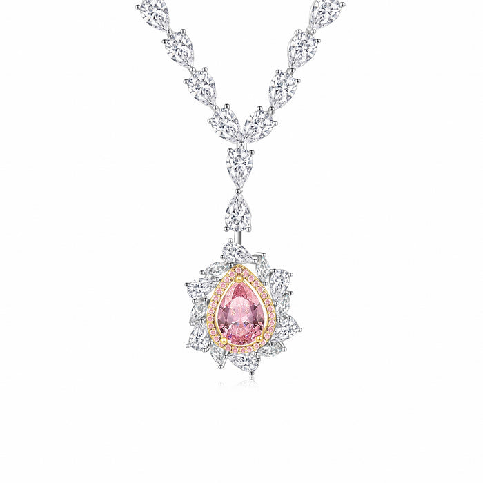 Margaux Pink Teardrop Necklace