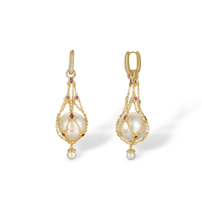 Mathilda Accent Pearl Earrings