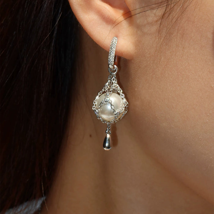 Mathilda White Accent Pearl Earrings