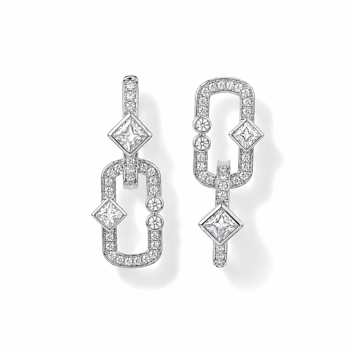 Meinhild 14K Gold Paperclip Rhombus Earrings