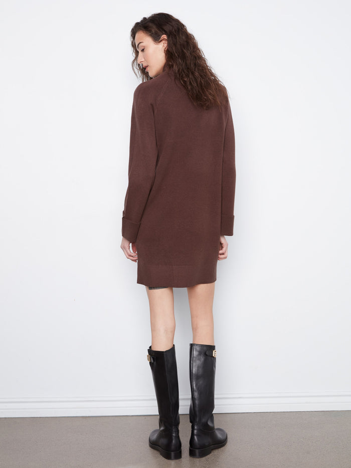 Sophisticated mock neck detail enhances the overall elegance of this piece by Charlie B.