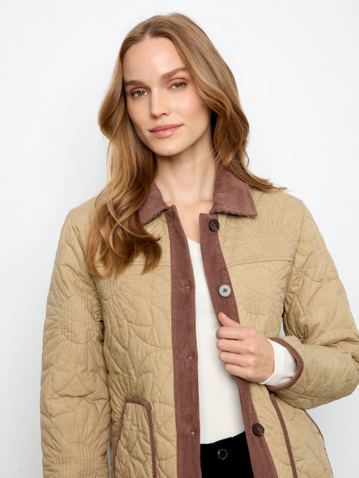 Button-front closure adds a timeless touch to this versatile jacket, perfect for any occasion. Created with care by Charlie B.