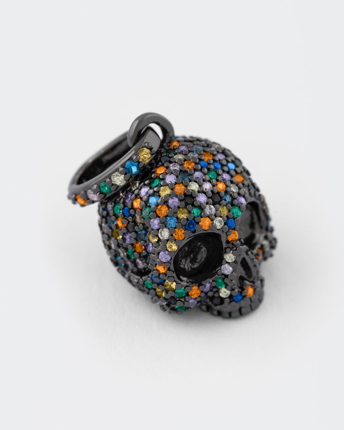 DARKAI Rainbow Skull Necklace Close Up Detail