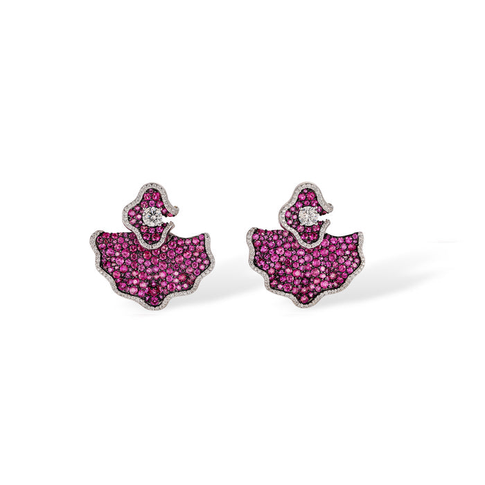 Reginhild Purple Dance Dress Earrings