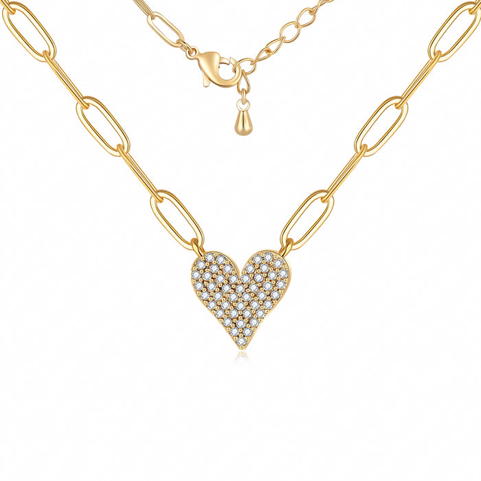 Rosalie 14K-Gold Heart Necklace