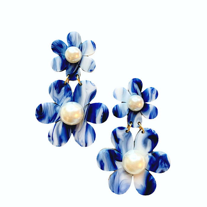 Ruth Blue Marble Double Daisys