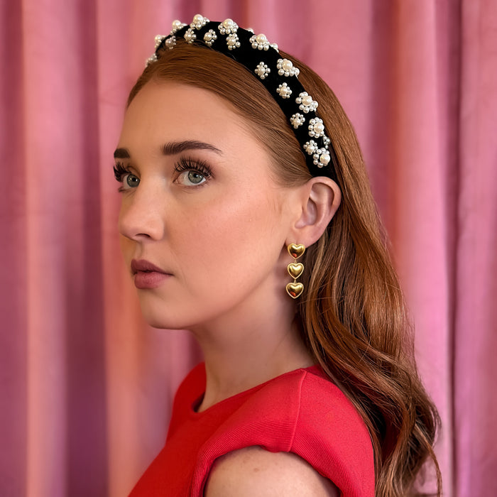 Sample Sale Black Velvet Slim Headband