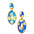 Sample Sale Blue Floral Oval Daisy Print