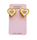 Sample Sale KISS ME  Heart Studs