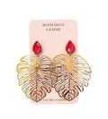 Sample Sale Magenta Monstera Earrings
