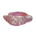Sample Sale Mauve Fall Floral Embroidered  Knotted Headband