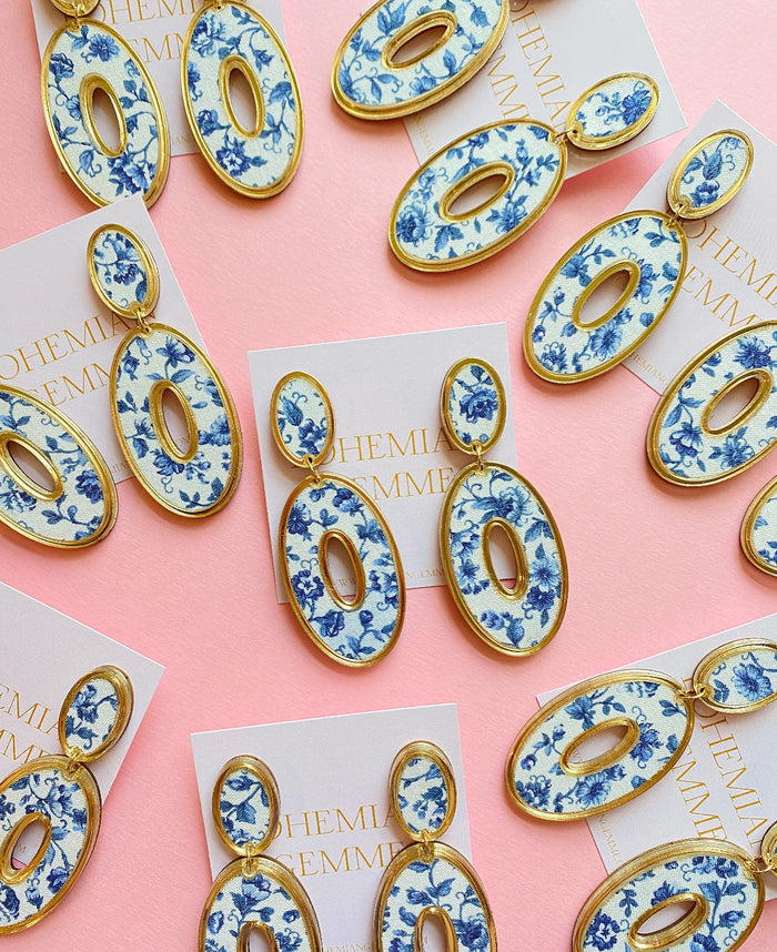 Sample Sale Oval Piper Earrings