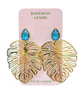 Sample Sale Peacock Leaf Earrings