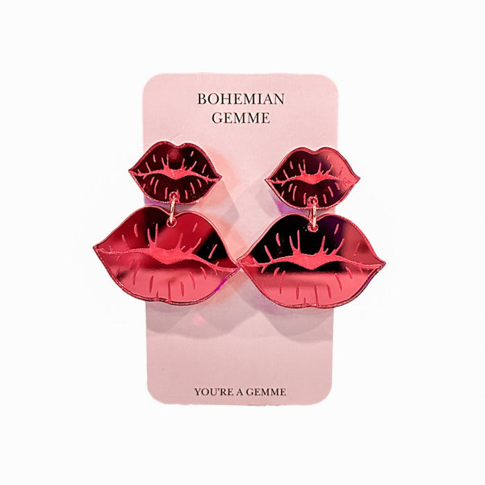 Sample Sale Pink Lips Statement Earrings