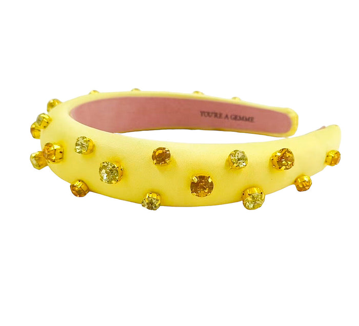 Sample Sale Yellow Embellished Slim Headband