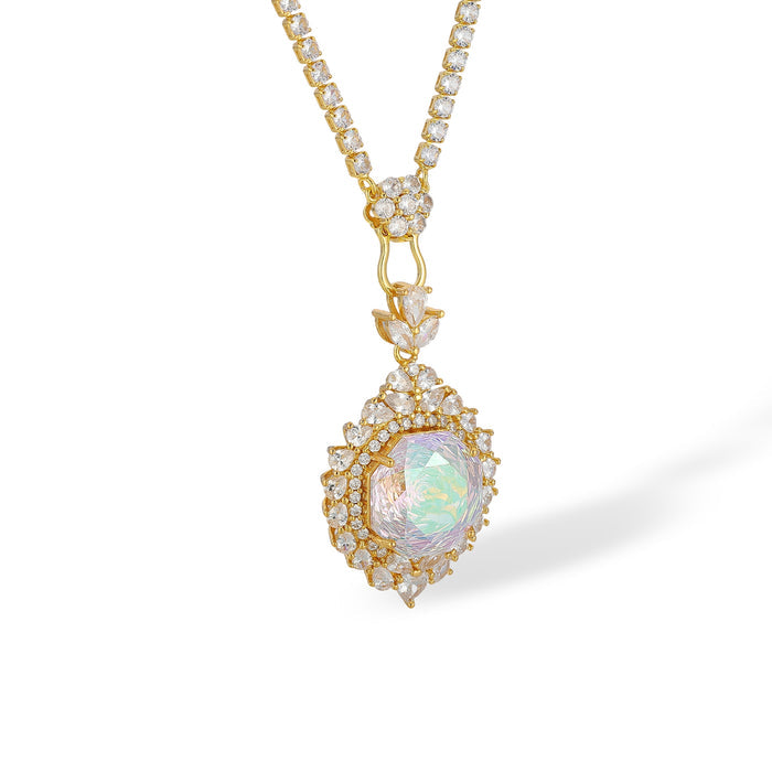 Sinja Pink Rose Floral Necklace