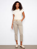 These pants feature a slim fit for a sleek silhouette, perfect for any casual outing. By Charlie B.