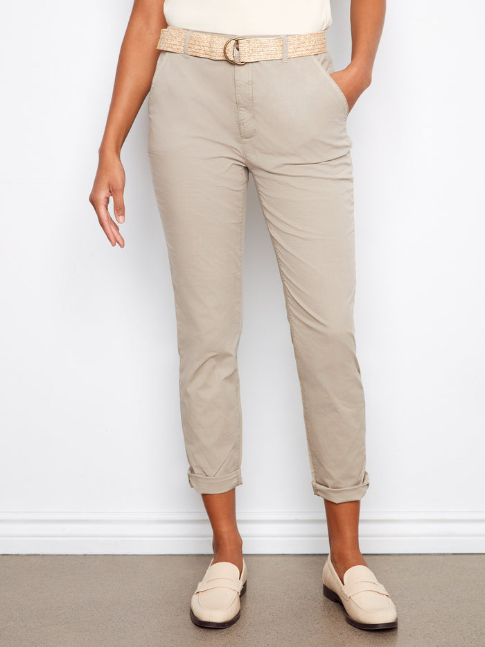 Crafted with stretch twill fabric, these pants offer comfort and style in every movement. By Charlie B.