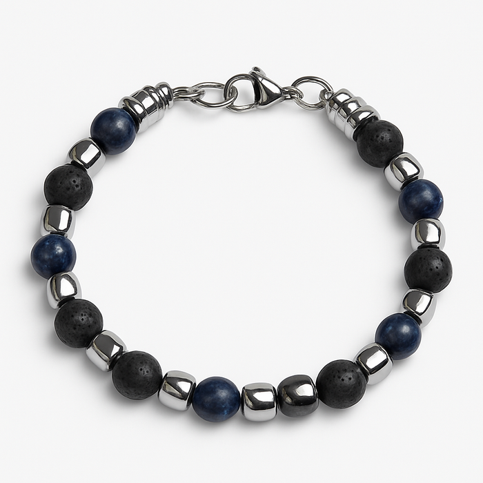 Stainless Steel and Bead Bracelet