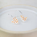 Sterling Silver and Acrylic Dotty Patterned Hoops
