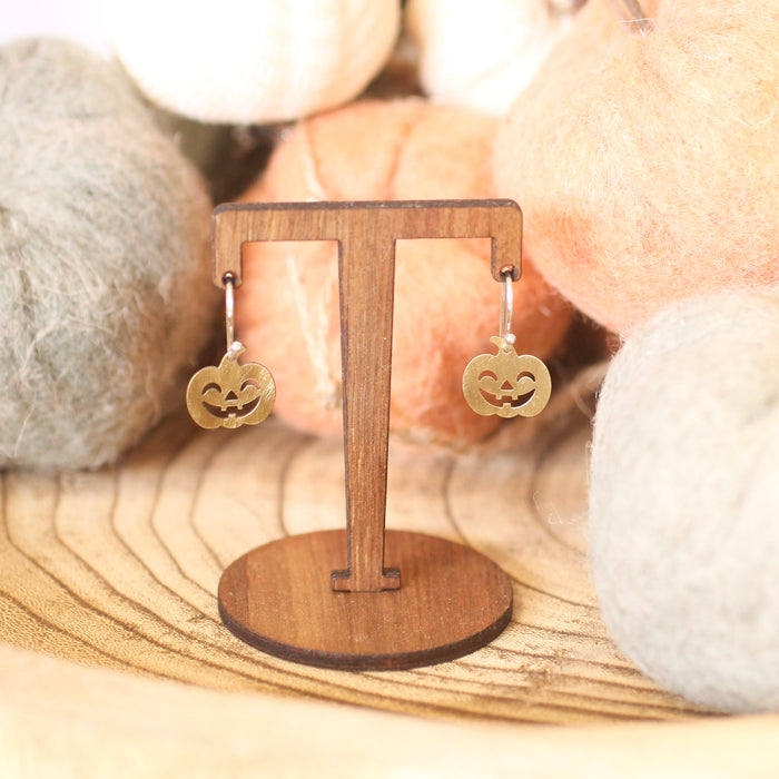 Sterling Silver And Brass Halloween Earrings