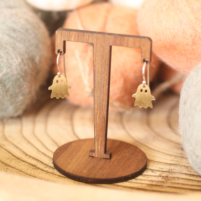 Sterling Silver And Brass Halloween Earrings