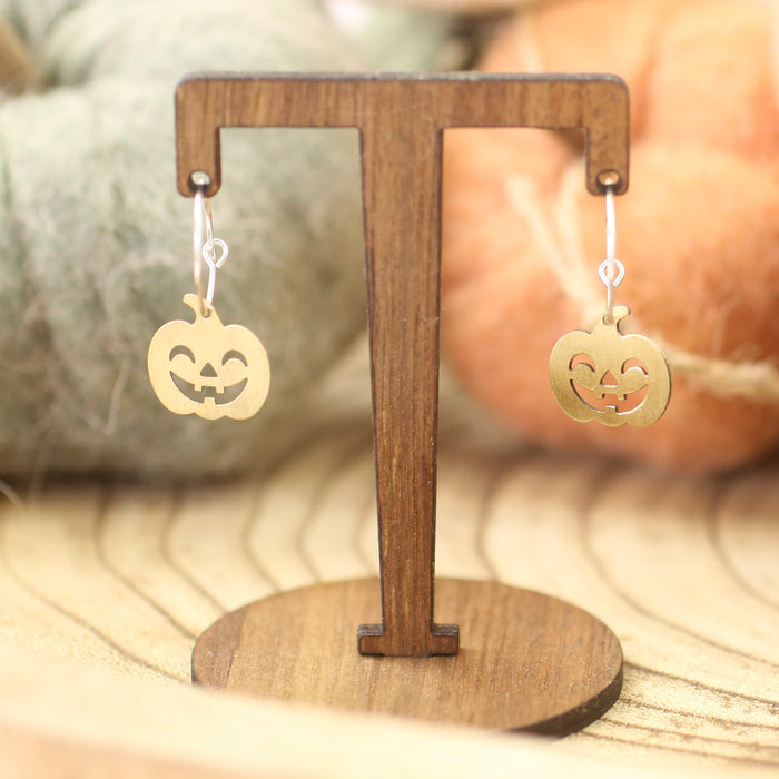 Sterling Silver And Brass Halloween Hoops