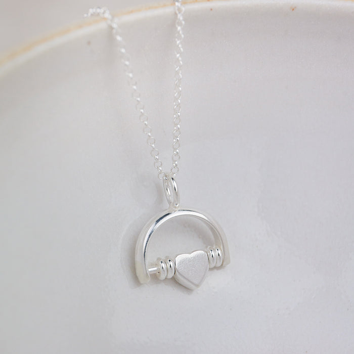 Sterling Silver Beaded Spinner Pendant