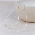 Sterling Silver Geo Teardrop Earrings