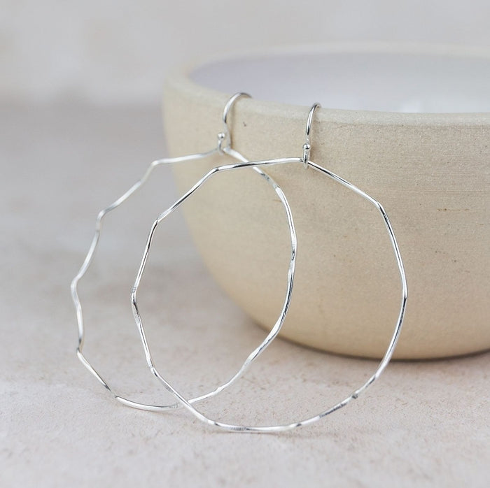 Sterling Silver Geo Wave Earrings