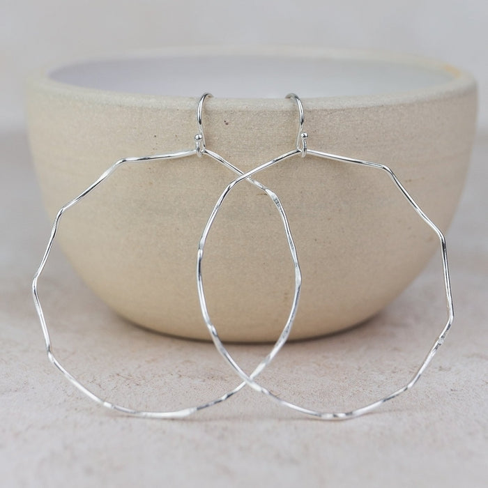 Sterling Silver Geo Wave Earrings