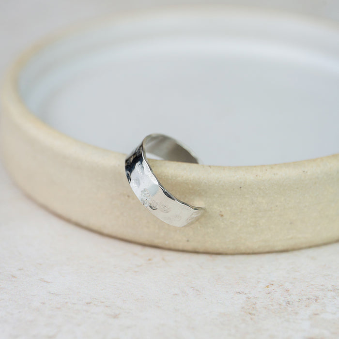 Sterling Silver Hammered Toe Ring