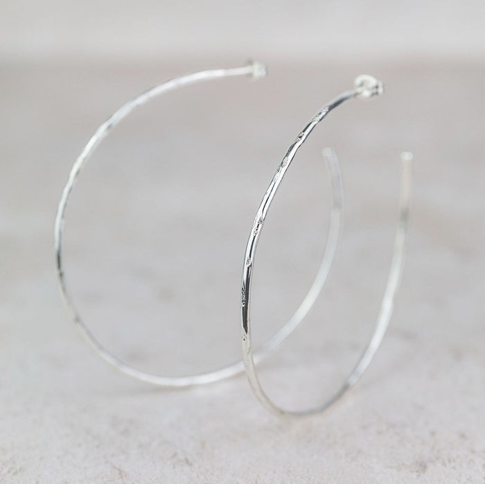 Sterling Silver Hoop Earrings - Large