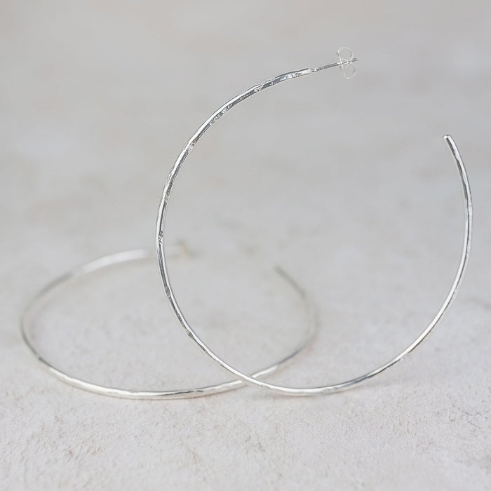 Sterling Silver Hoop Earrings - Large