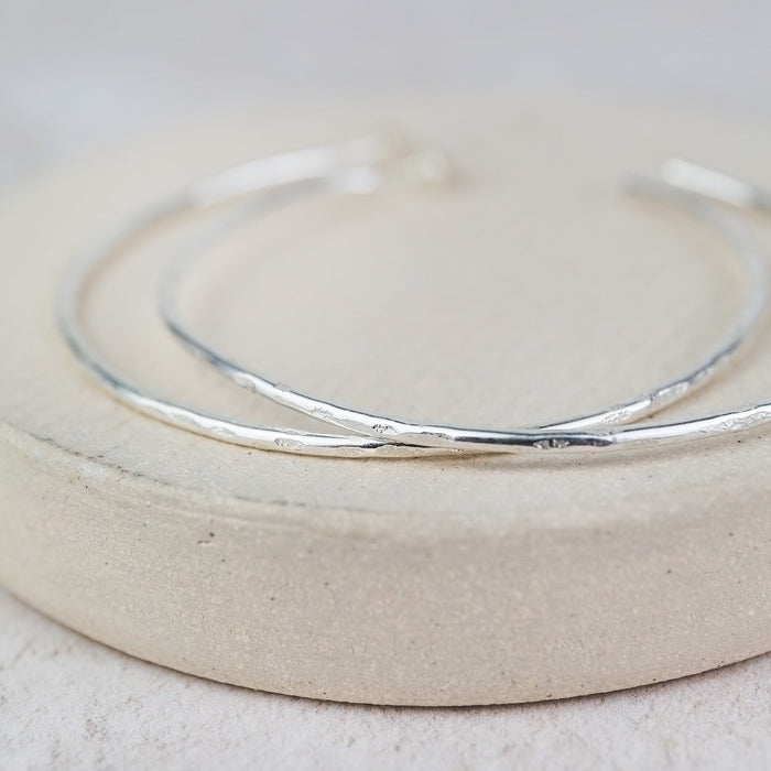 Sterling Silver Hoop Earrings - Large